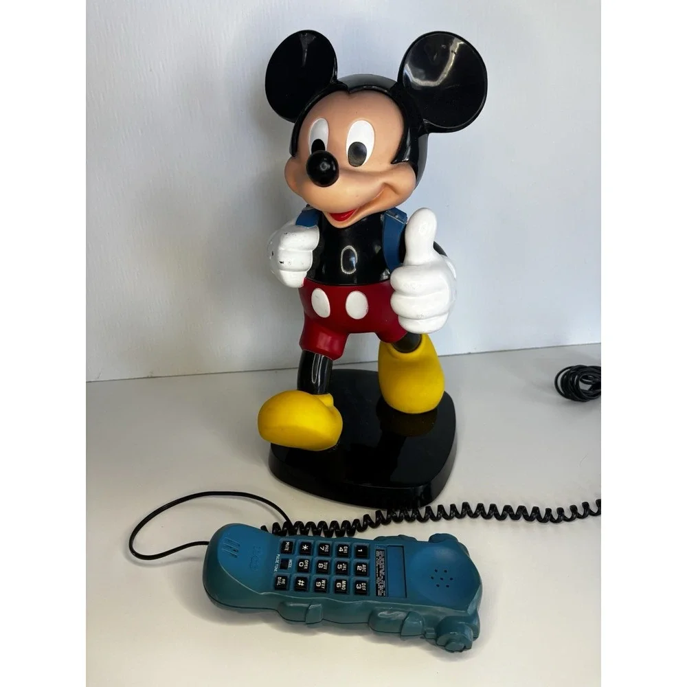 ☎️Vintage 1986 Tyco‎ Mickey Mouse Hiking Figure Telephone 14